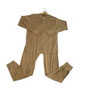 Y2K Cabela’s Thermal Base Layer Set Men’s Large Beige Long Johns  Gorpcore VTG
